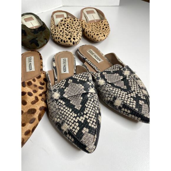 Dolce Vita Steve Madden Mule Bundle Size 5.5 Animal Hair Snake Print Camo - Picture 3 of 8